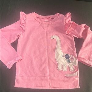 Simple Joys Pink Foral Dino Sweatshirt